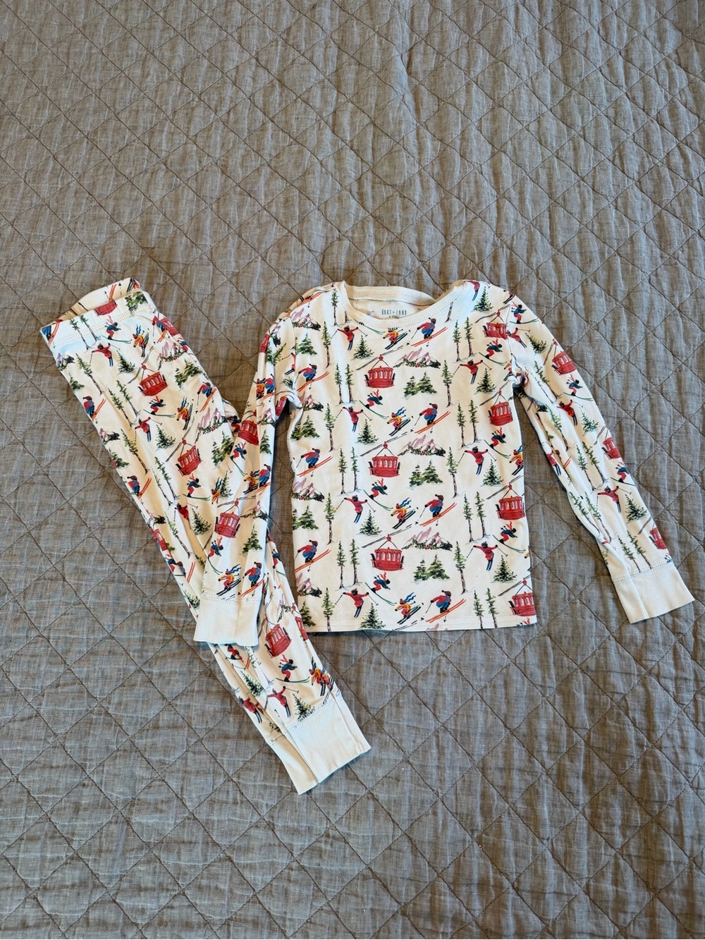 White Ski Lodge Kids Pajamas by Hart + Land